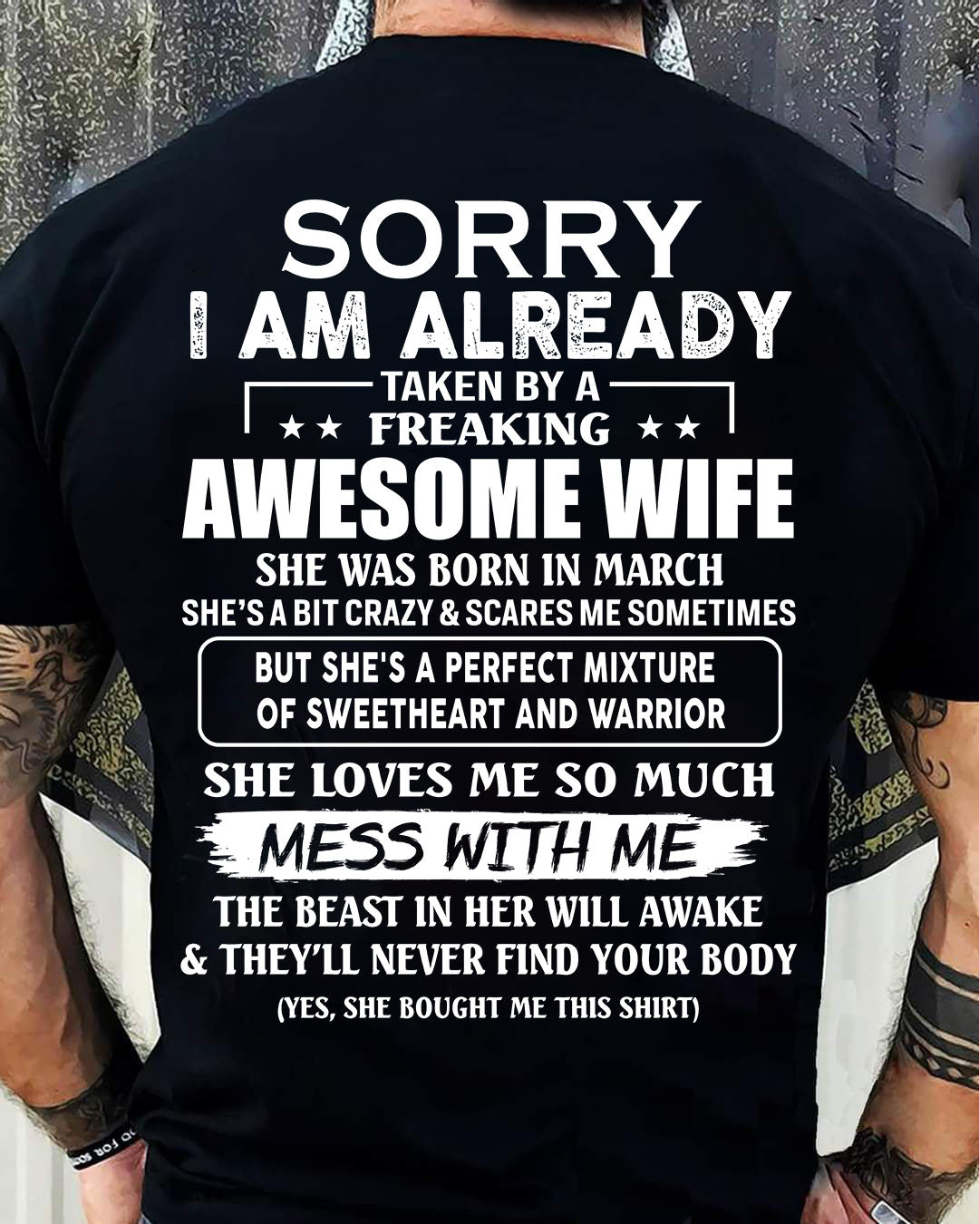 wife March - Perfect gift for your husband - SNOW03 (SKU68-86-03)