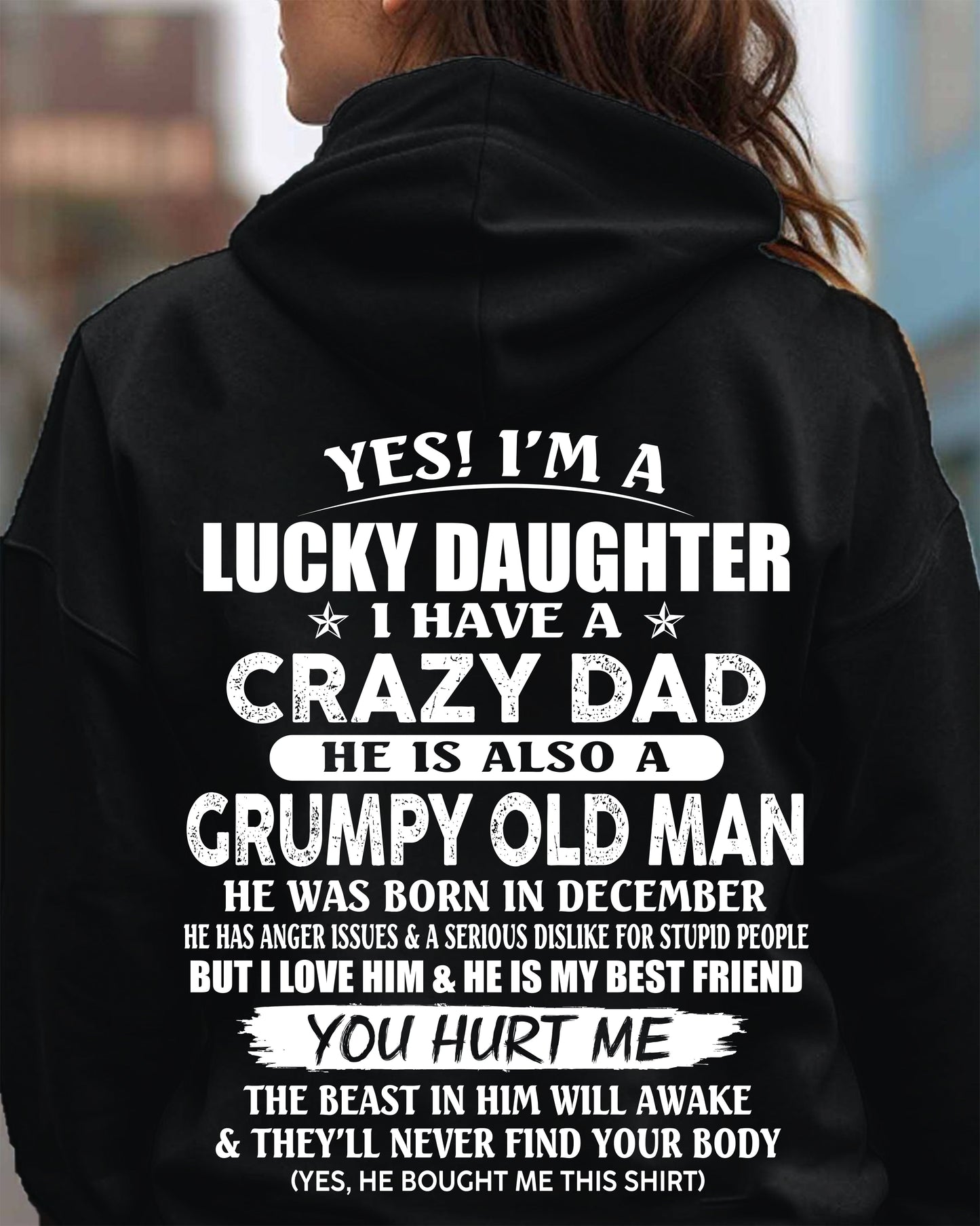 December - Awesome Grumpy Old Dad - Special gift for your daughter From Dad - SNOW12 (SKU10-50-12)