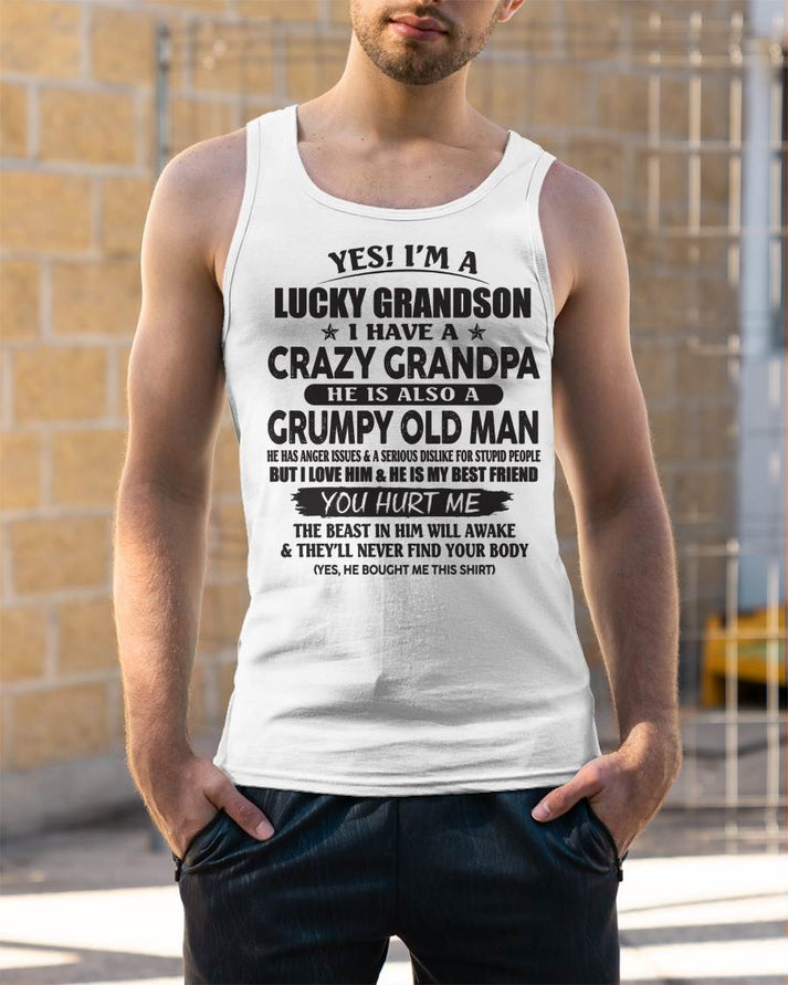 LUCKY GRANDSON OF CRAZY GRANDPA - PERFECT GIFT FROM GRANDPA - snow00 (SKU12-145-00)
