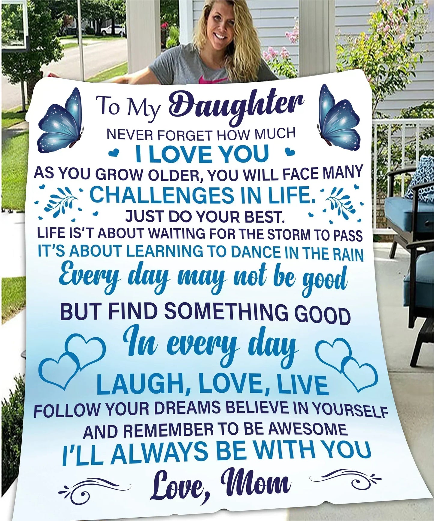 Daughter Never Forget Blanket From mom