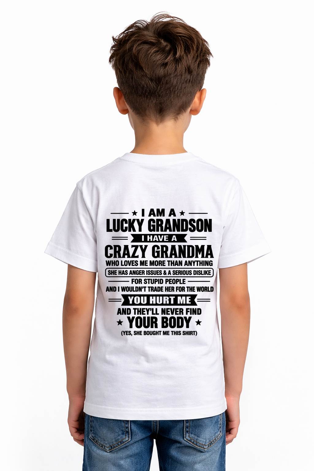 I HAVE A CRAZY GRANDMA - SHIRT FROM GRANDMA TO GRANDSON - SNOW00 (SKU2609-220-00)
