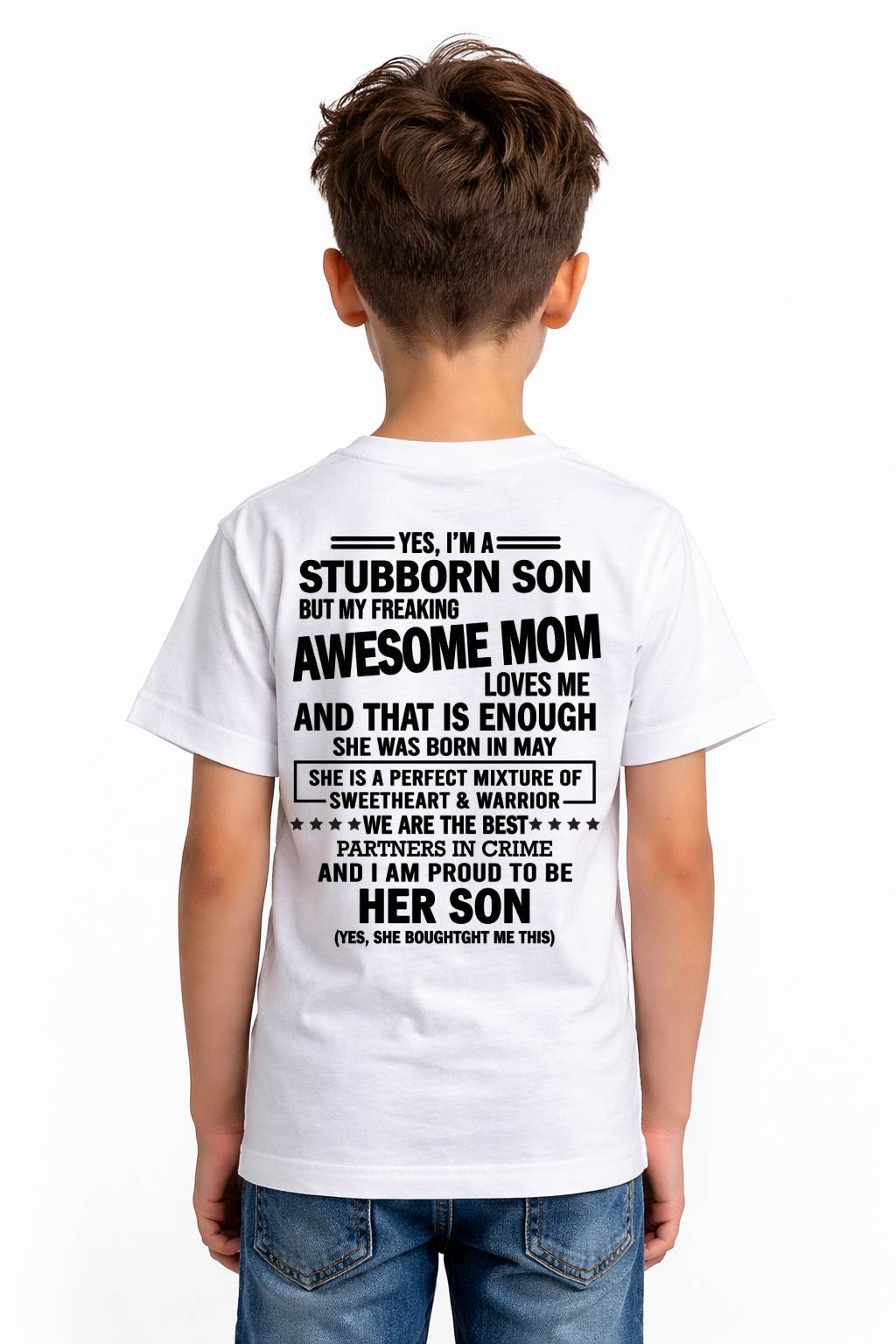 MAY, WE ARE THE BEST PARTNERS IN CRIME - GIFT SHIRT FROM MOM TO SON - SNOW05 (SKU2603-189-05)