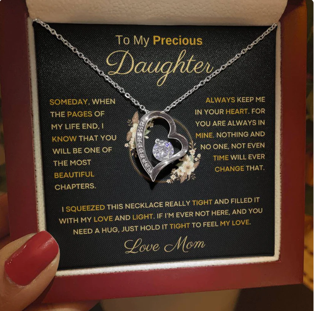TO MY DAUGHTER - GIFT FROM MOM - Forever Love Necklace