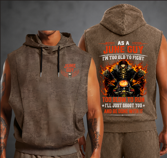 Fully Printed Hooded Vest A09-805 JUNE, I'LL JUST SHOOT YOU AND BE DONE WITH IT - SNOW MALE06 (SKU2607-94-06)