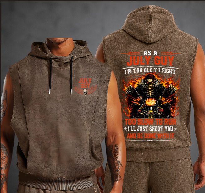 Fully Printed Hooded Vest A09-805 JULY, I'LL JUST SHOOT YOU AND BE DONE WITH IT - SNOW MALE07 (SKU2607-94-07)