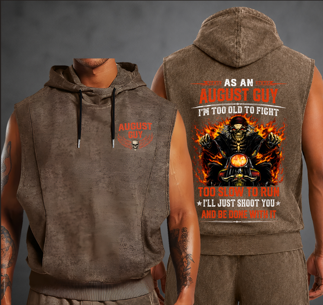 Fully Printed Hooded Vest A09-805 AUGUST, I'LL JUST SHOOT YOU AND BE DONE WITH IT - SNOW MALE08 (SKU2607-94-08)