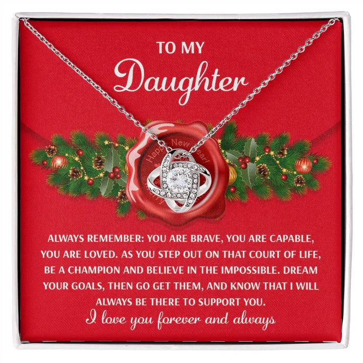 TO MY DAUGHTER FROM DAD - Love Knot Necklace