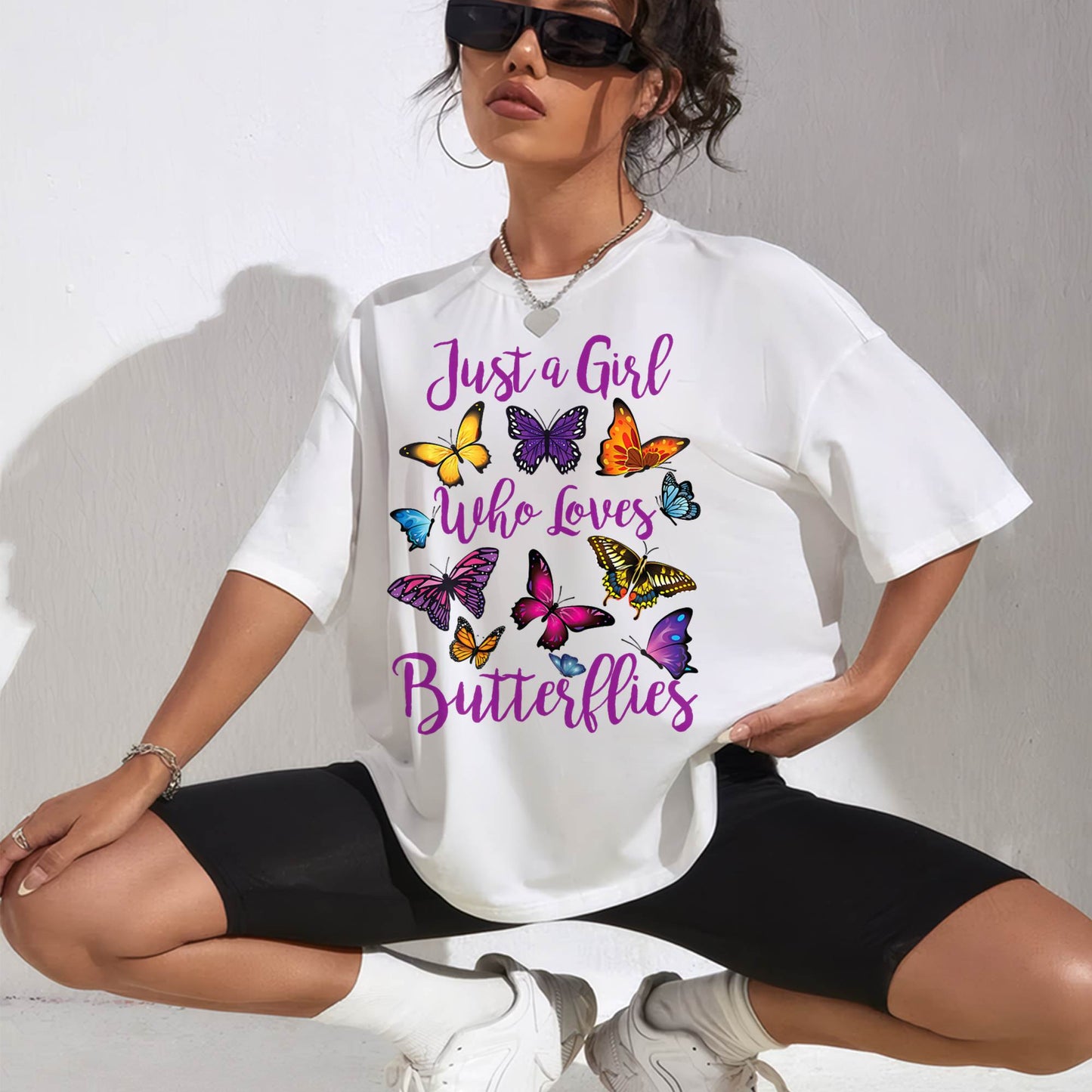 Butterfly Collection Just A Girl Who Loves Butterflies Gift T-Shirt