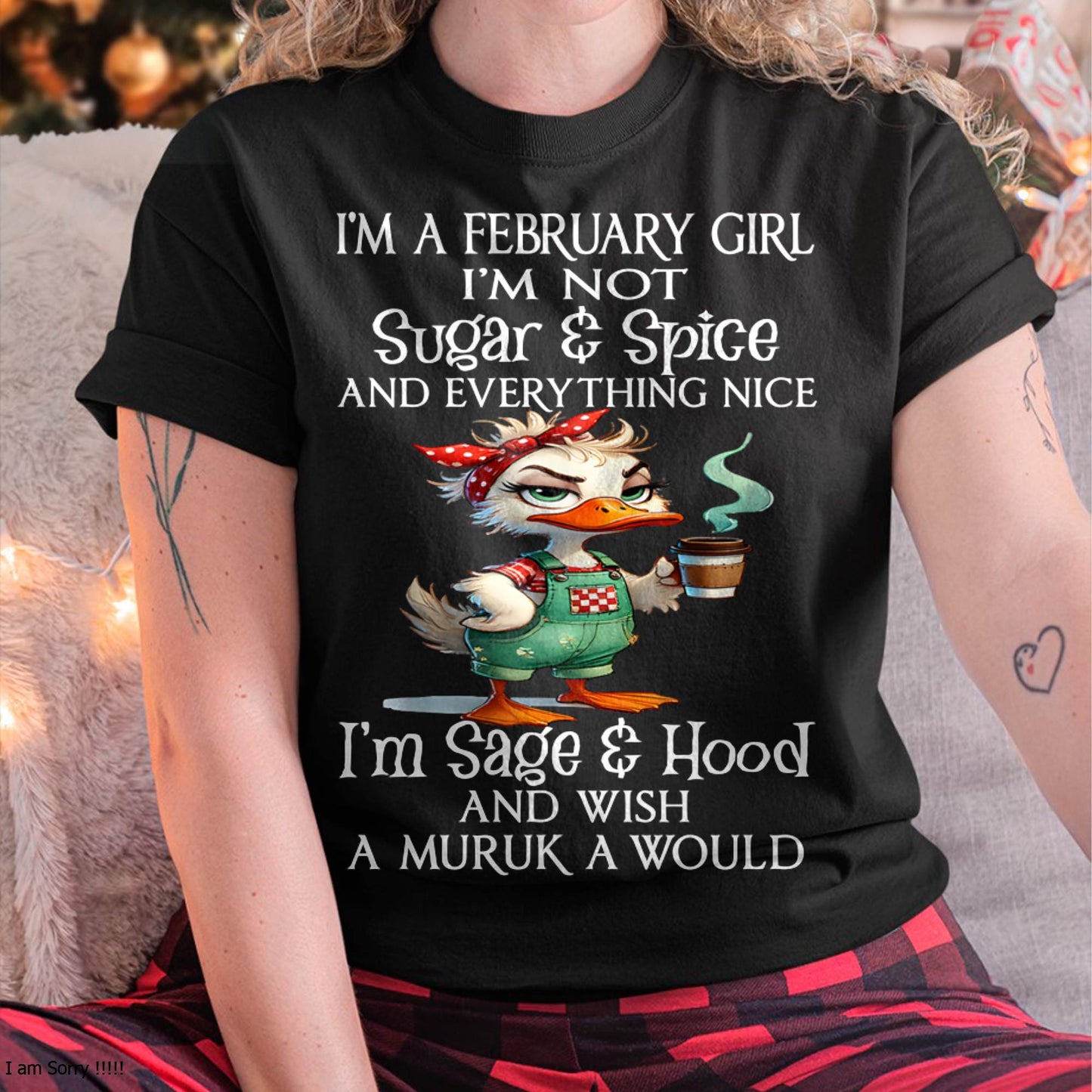 FEBRUARY SHIRT, I’M NOT SUGAR & SPICE - SNOW MALE02 (SKU2603-44-02)