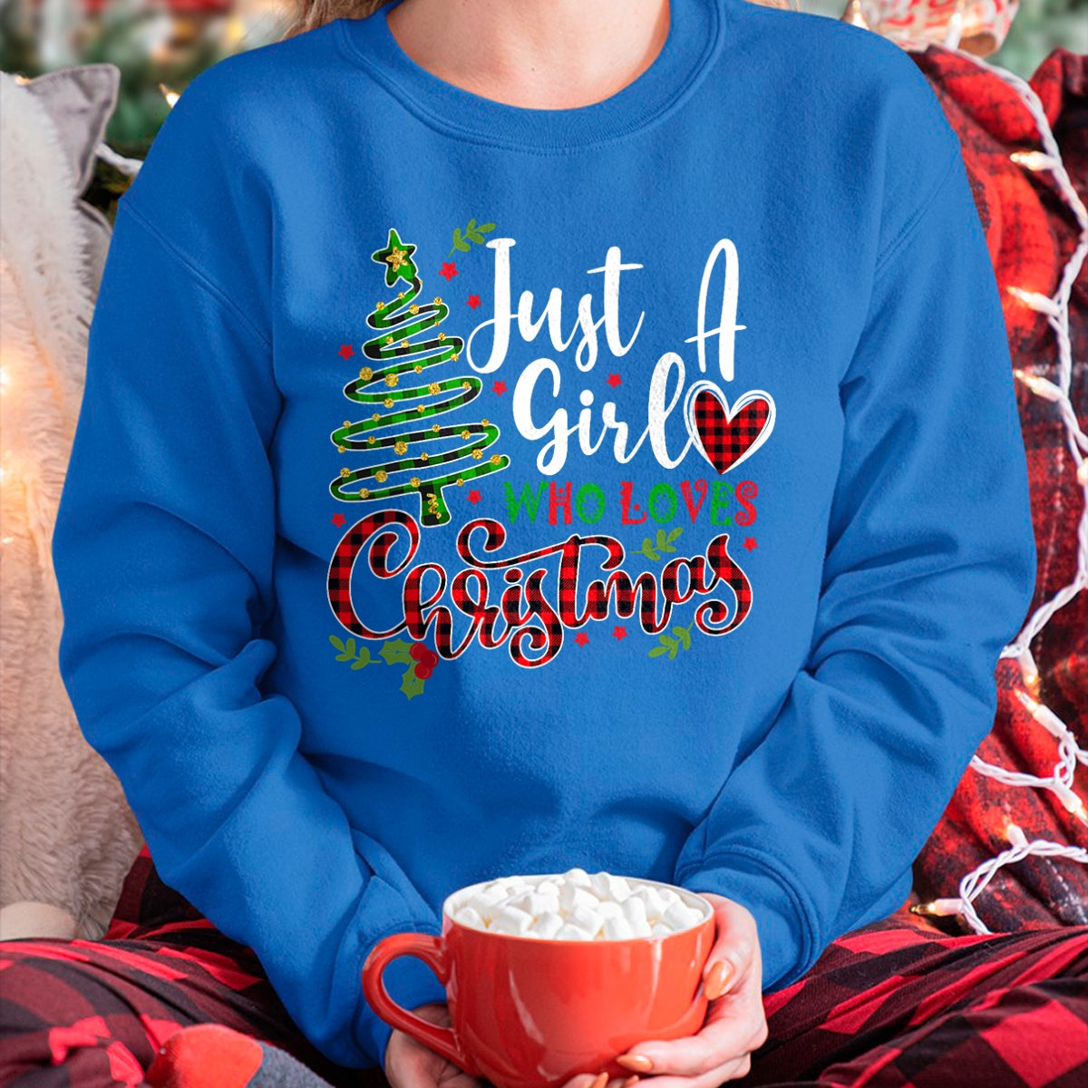 Just a Girl who Loves Christmas a Gift for XMAS Women Girls T-Shirt - Christmas Unisex T-Shirt/Hoodie/Sweatshirt - SNOW00