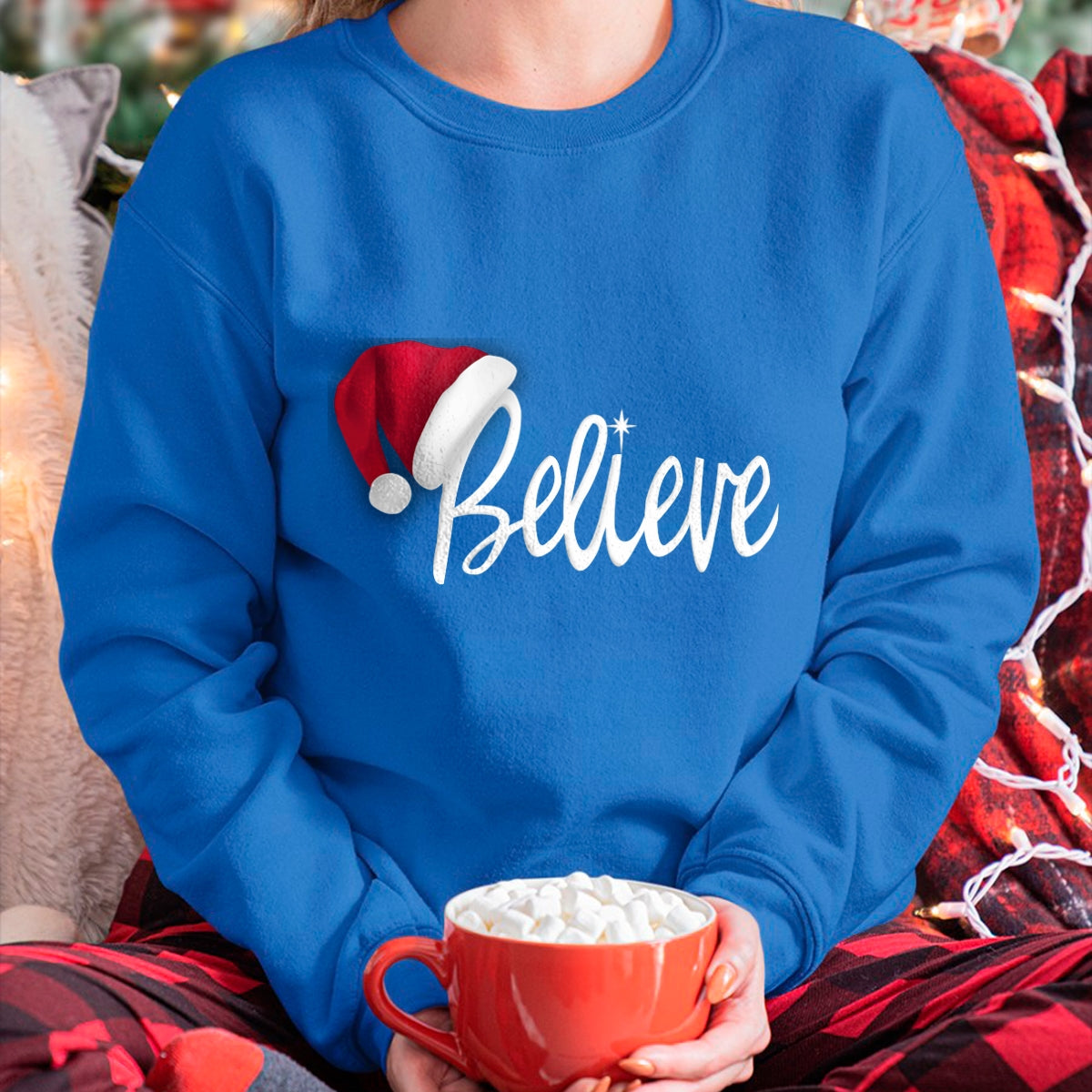 Christmas Long Sleeve T-Shirt - Believe in Santa Claus Shirt - Christmas Unisex T-Shirt/Hoodie/Sweatshirt - SNOW00