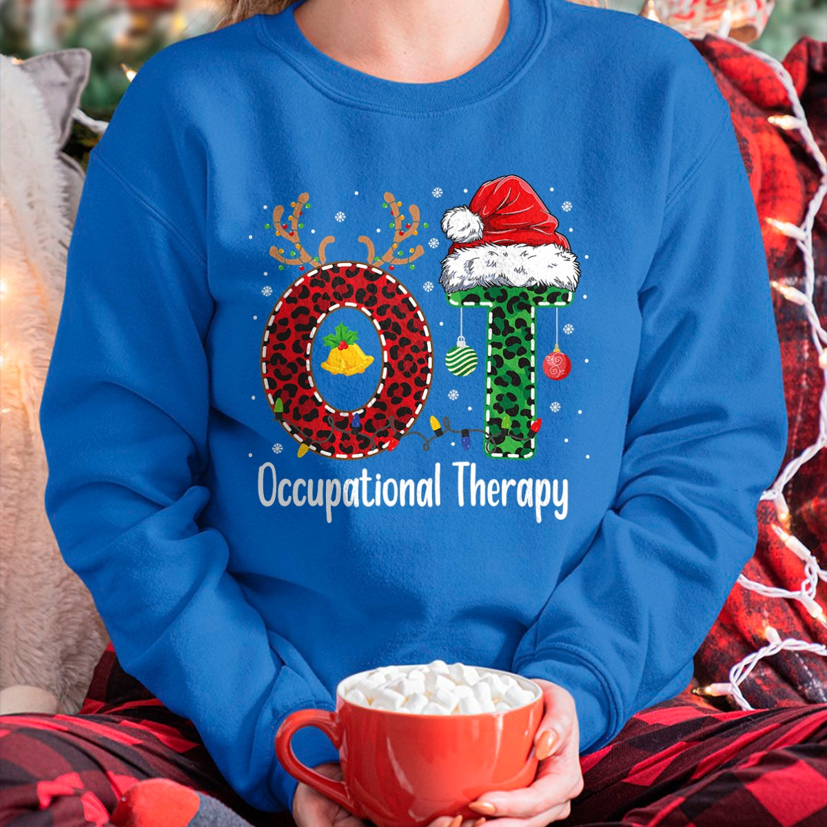 Occupational Therapy Christmas santa hat OT Therapist T-Shirt - Christmas Unisex T-Shirt/Hoodie/Sweatshirt - SNOW00