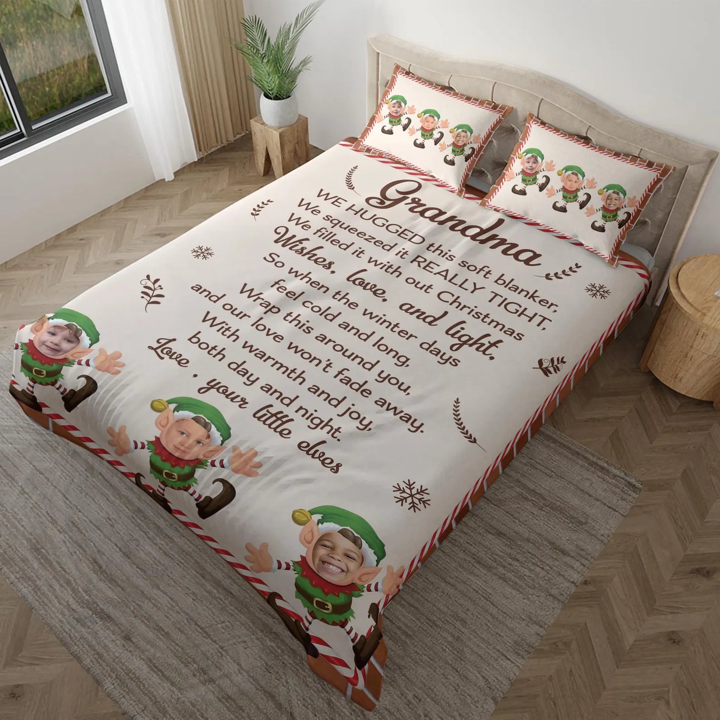 Special Gift For Grandma Blanket - From Grandson & Granddaughter