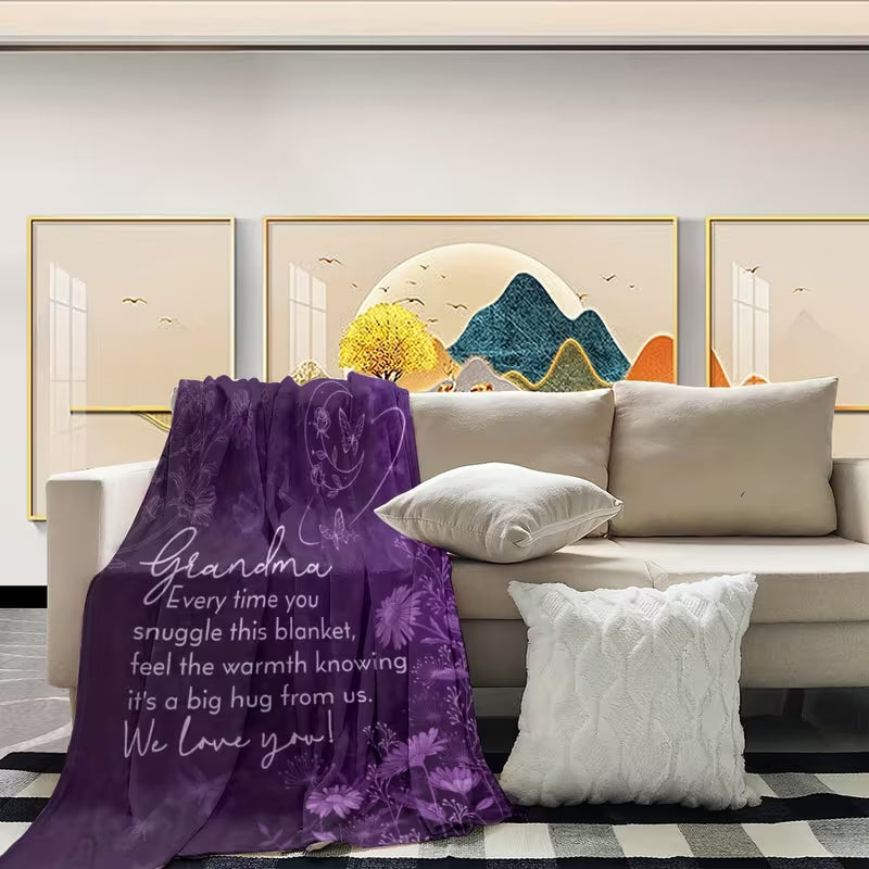 Special Gift For Grandma -From Grandson & Granddaughter Blanket