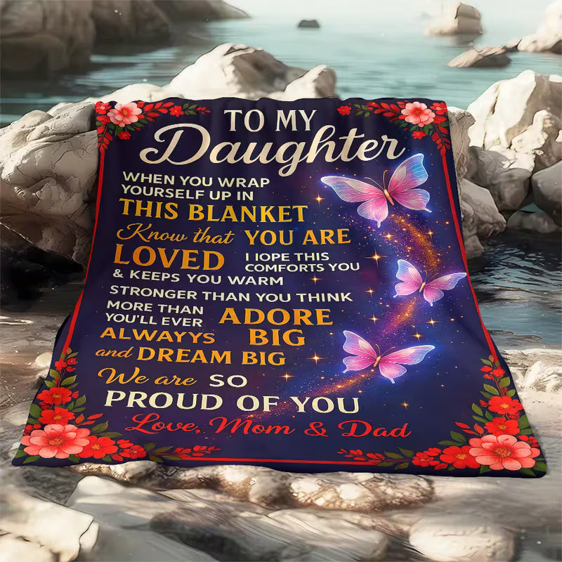 Gift For Your Daughter Blanket - From Mom & Dad
