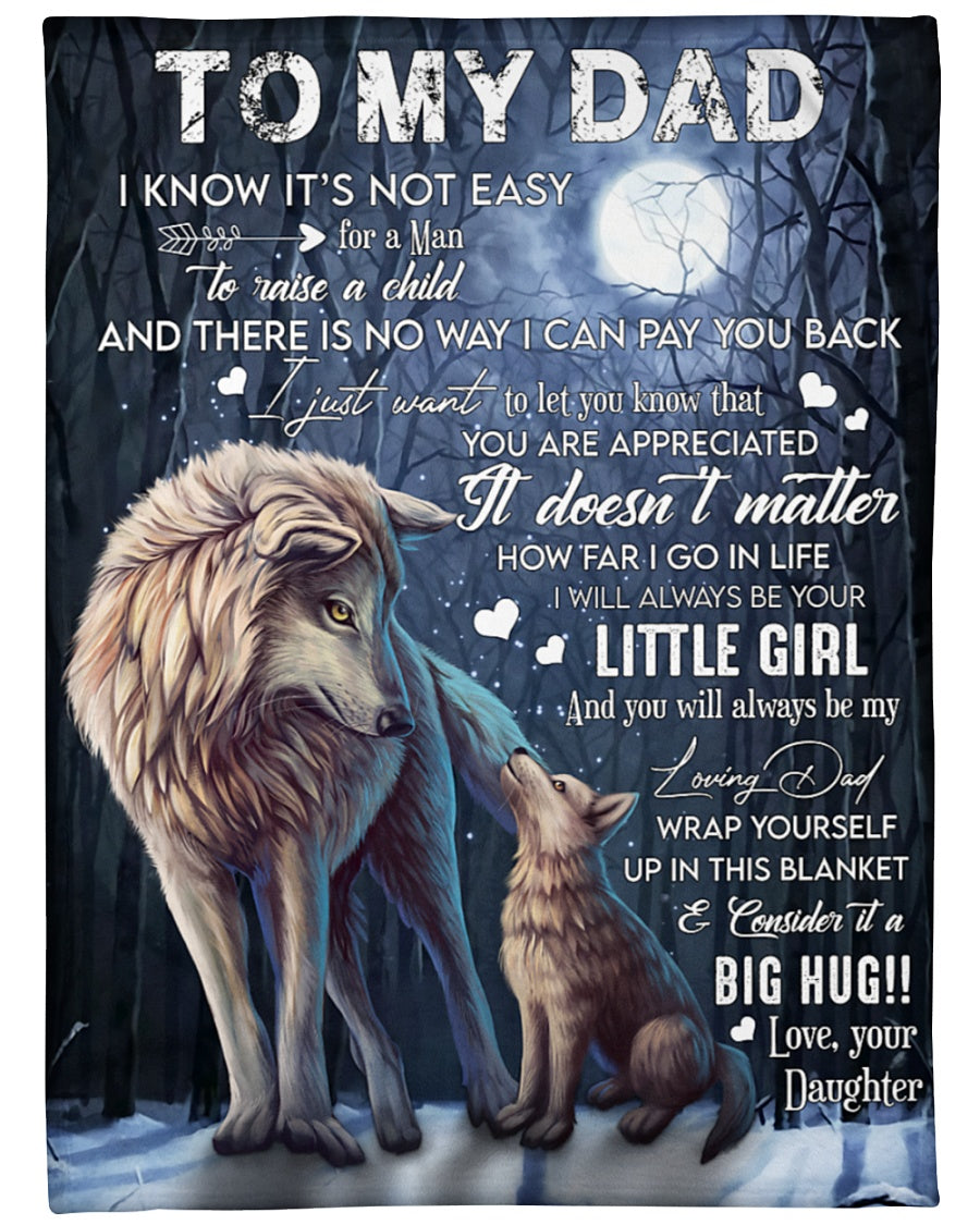 Special Gift For Dad-From Daughter Blanket
