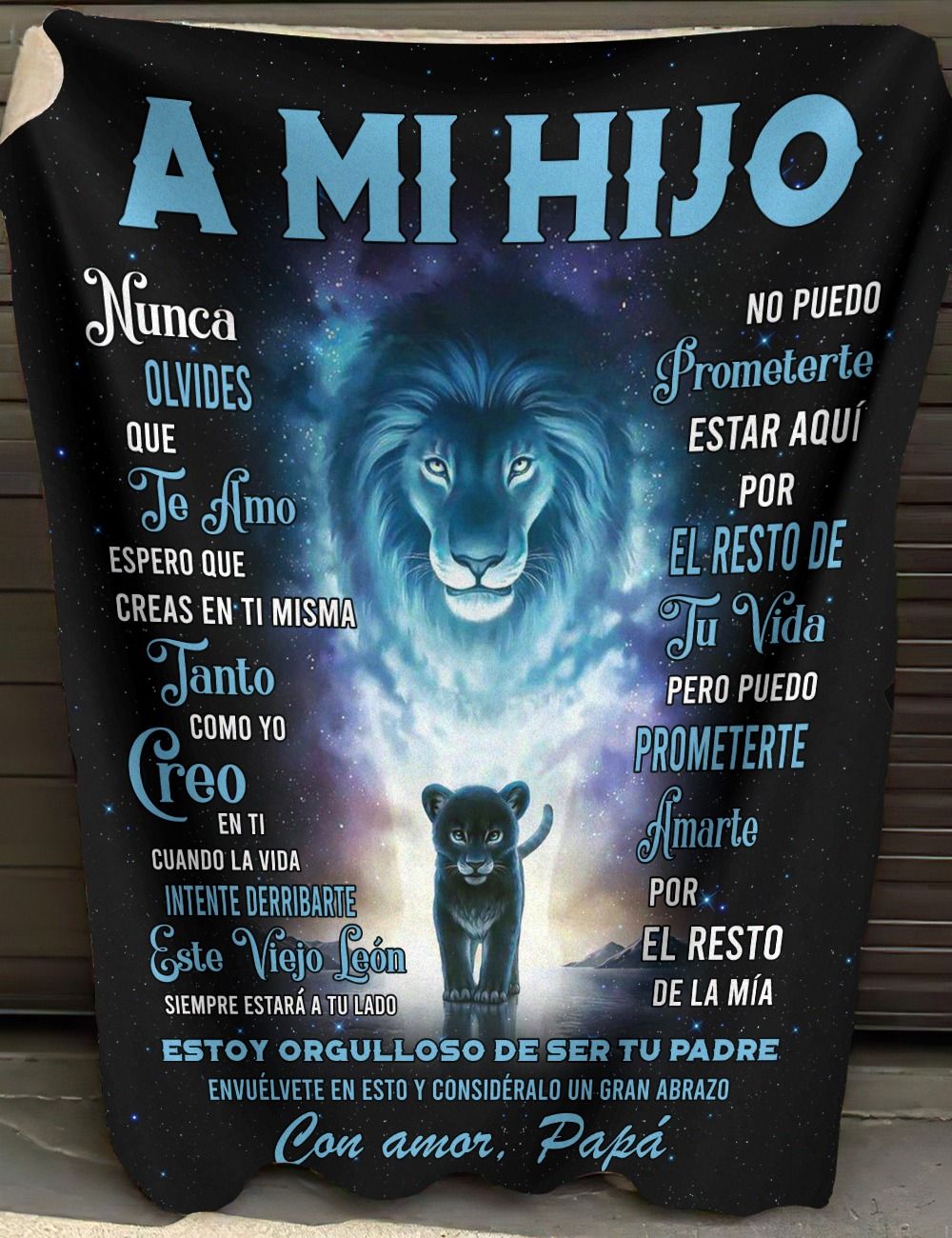 Manta para Hijo – Regalo de Consuelo y Calidez de Papá Manta Acolchada de Forro Polar Sherpa NTTDsp