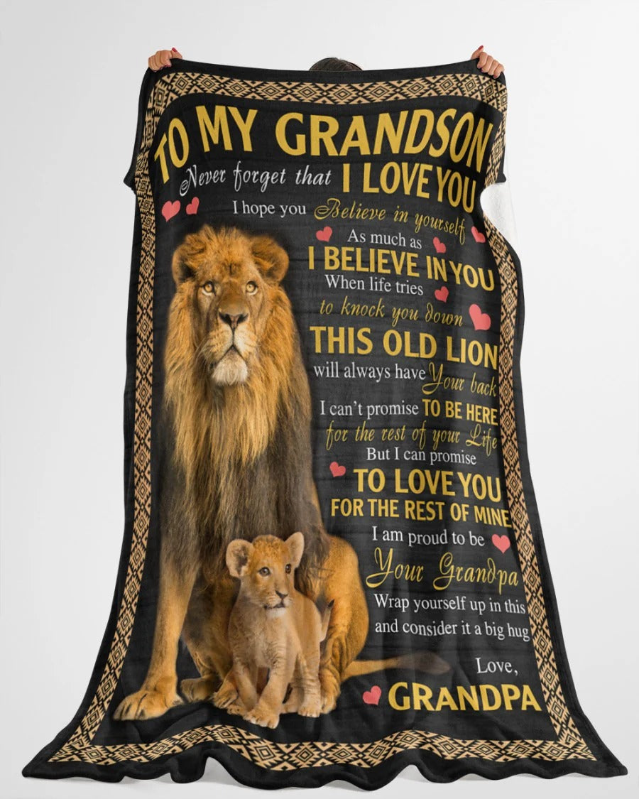 BLANKET FOR GRANDSON – COMFORT & WARMTH GIFT FROM GRANDPA Sherpa Fleece Quilt Blanket SNOW (SKUB09-113)