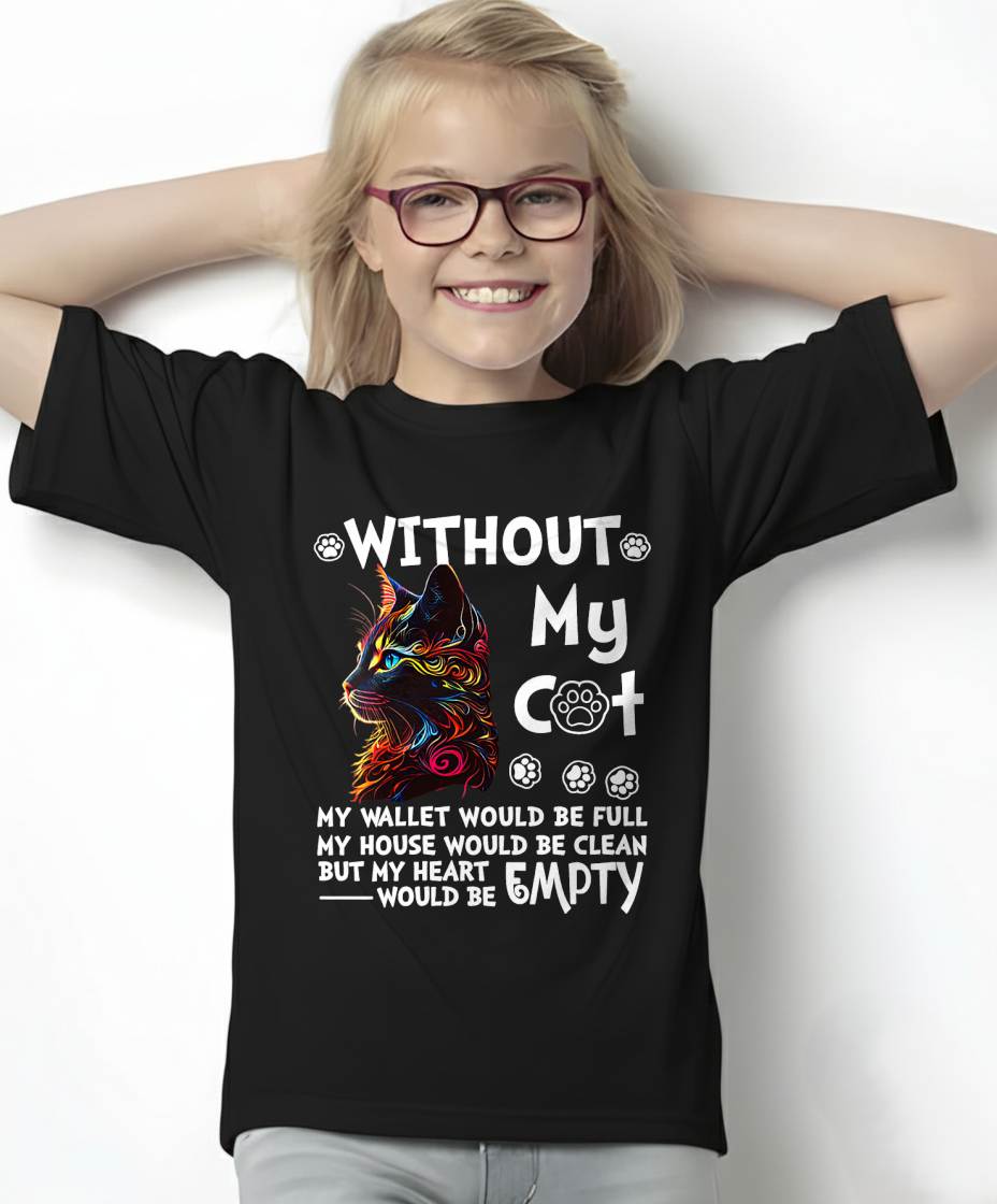 Womens Without My Cat My Wallet Would Be Full My House T-Shirt
