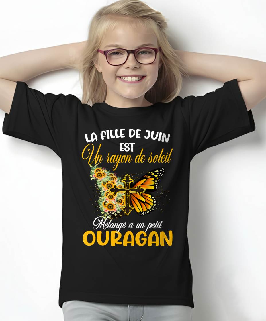 JUIN SHIRT Un rayon de soleil Mélangé à un petit OURAGAN - SNOW06 (SKU2603-153-06)