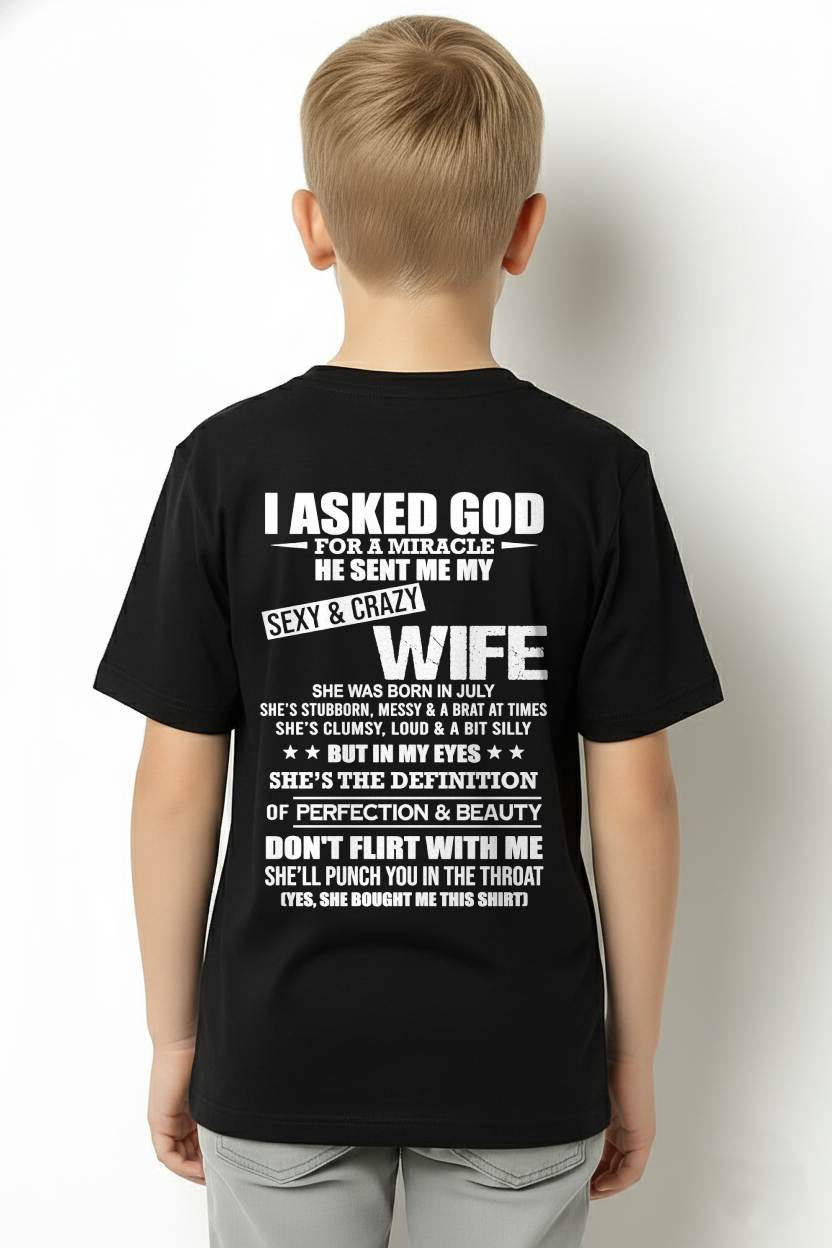 JULY, SHE’S THE DEFINITION OF PERFECTION & BEAUTY - GIFT SHIRT FROM WIFE - SNOW07 (SKU2606-339-07)