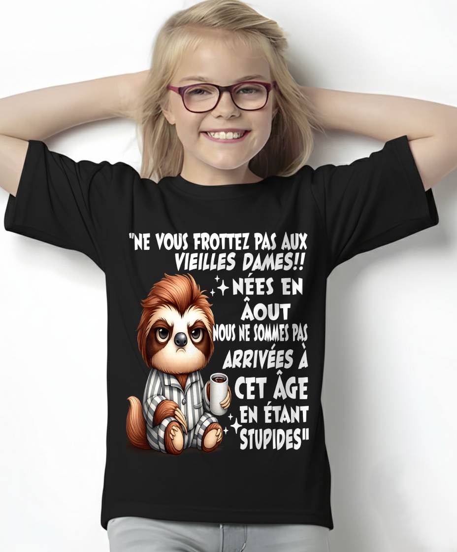 AOÛT SHIRT NE VOUS FROTTEZ PAS AUX VIEILLES DAMES - SNOW08 (SKU2605-133-08)