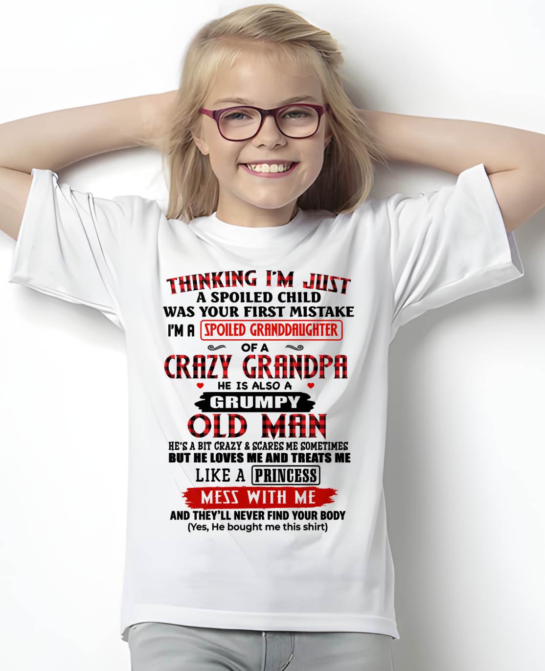 SPOILED GRANDDAUGHTER - GIFT FROM GRANDPA - snow00 (SKU2602-117-00)