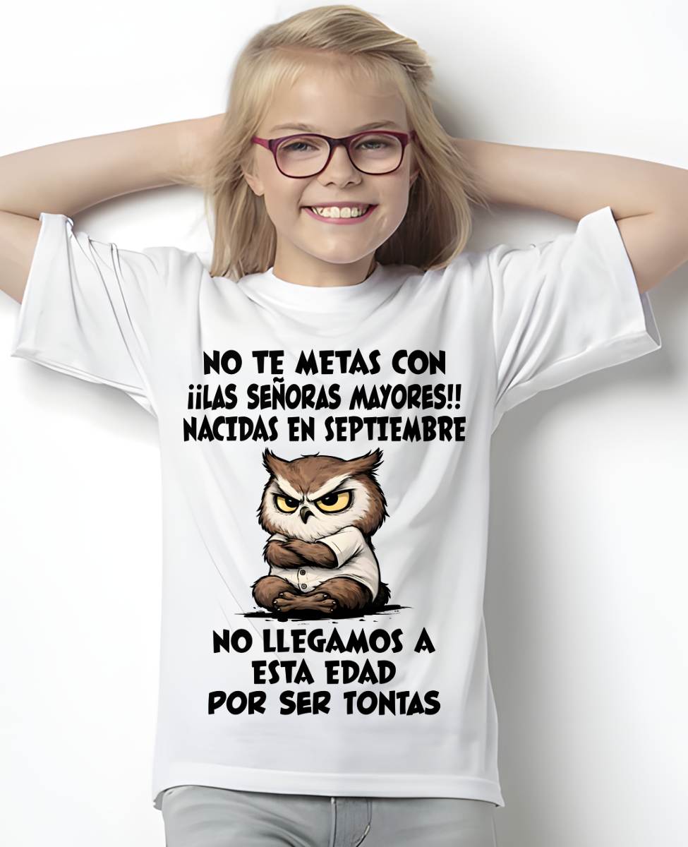 SEPTIEMBRE SHIRT, NO TE METAS CON MUJERES MAYORES - FMA SNOW09 (SKU2604-163-09)