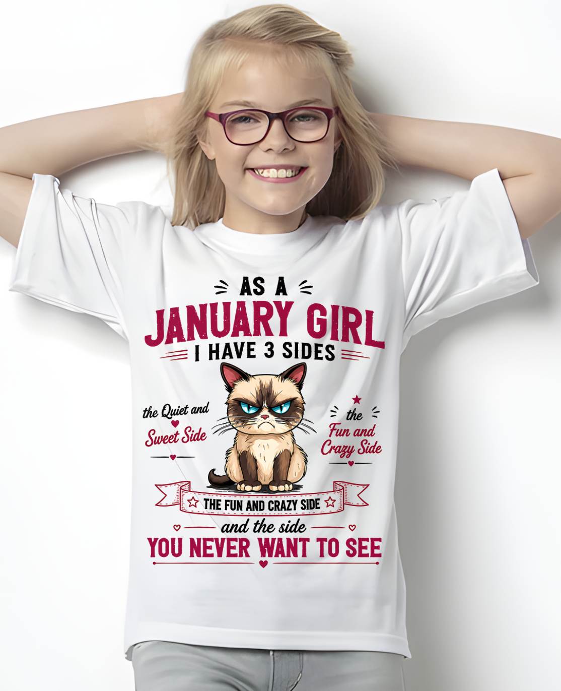 JANUARY SHIRT, I HAVE 3 SIDES - SNOW01 (SKU2605-101-01)