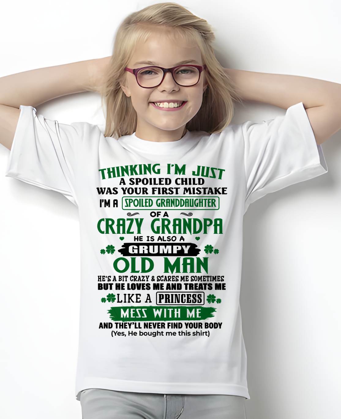 SPOILED GRANDDAUGHTER - GIFT FROM GRANDPA - snow00 (SKU2602-118-00)