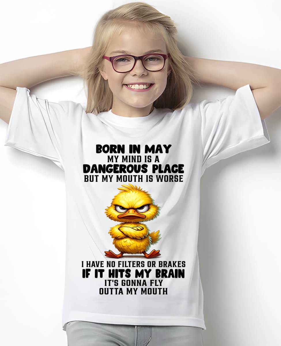 MAY SHIRT MY MOUTH IS A DANGEROUS PLACE - SNOW05 (SKU2605-61-05)