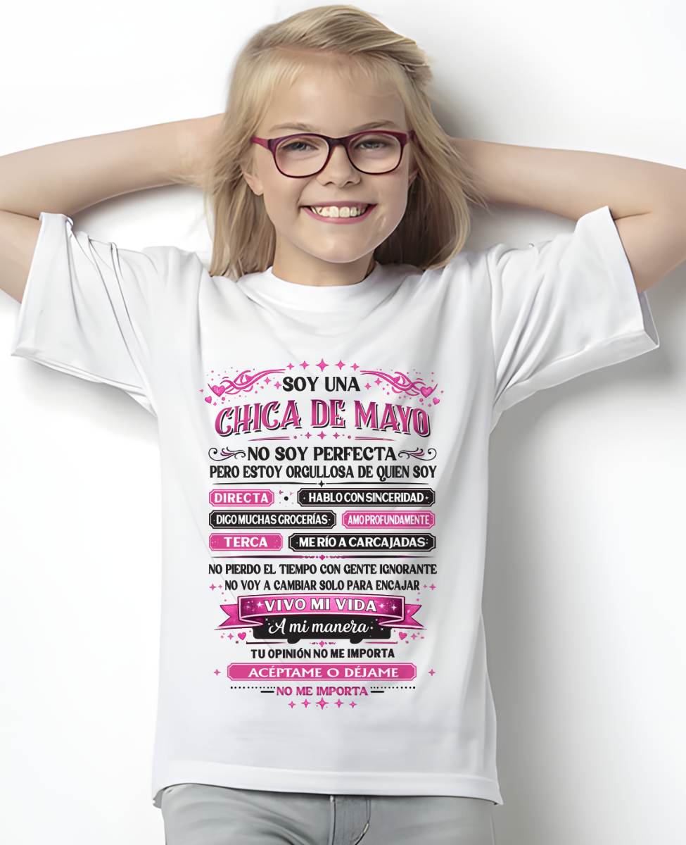 MAY SHIRT, NO SOY PERFECTA - SNOW05 (SKU2603-362-05)