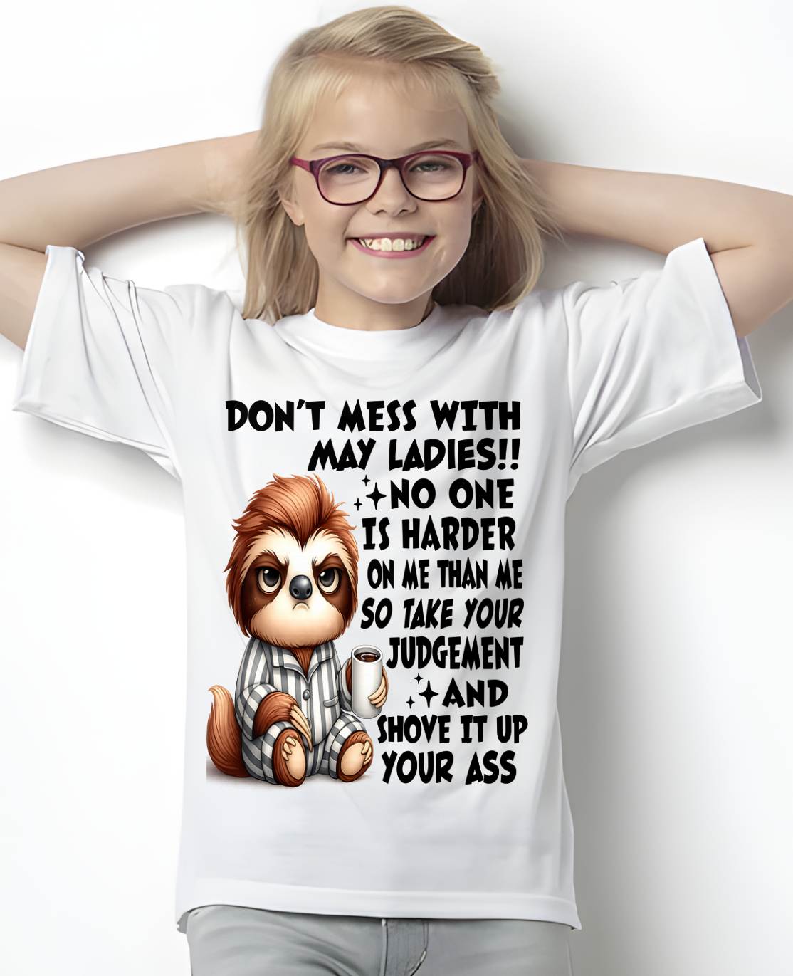 MAY SHIRT NO ONE IS HARDER ON ME THAN ME - SNOW05 (SKU2605-195-05)