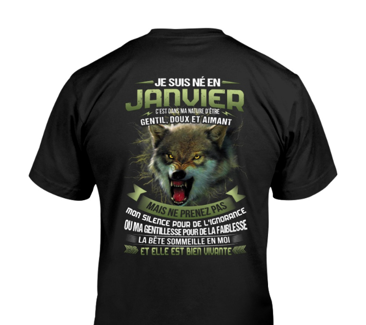 JE SUIS NÉ EN JANVIER C’EST DANS MA NATURE D’ÊTRE GENTIL, DOUX ET AIMANT FR01 snow01