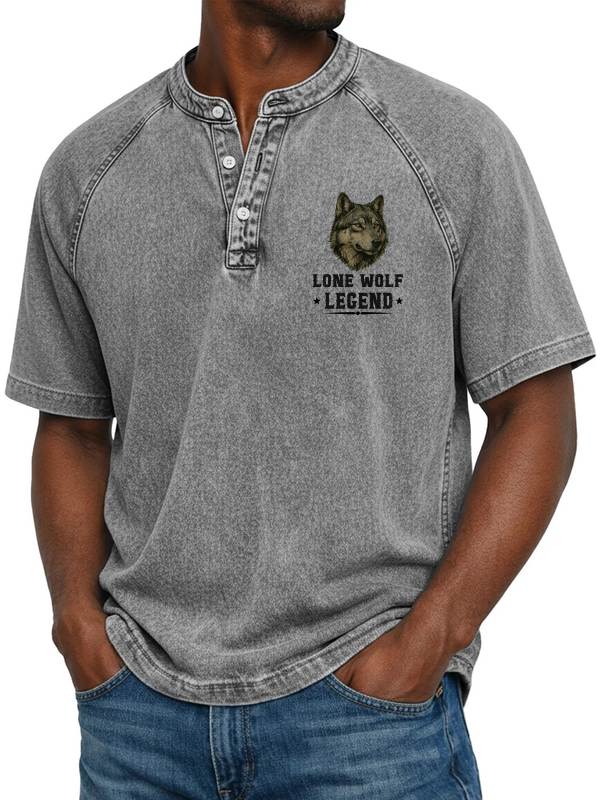 Washed Round Neck Polo A09-741. JULY POLO, I LEAD THE PACK - SNOW MALE07 (SKU2607-134-07)
