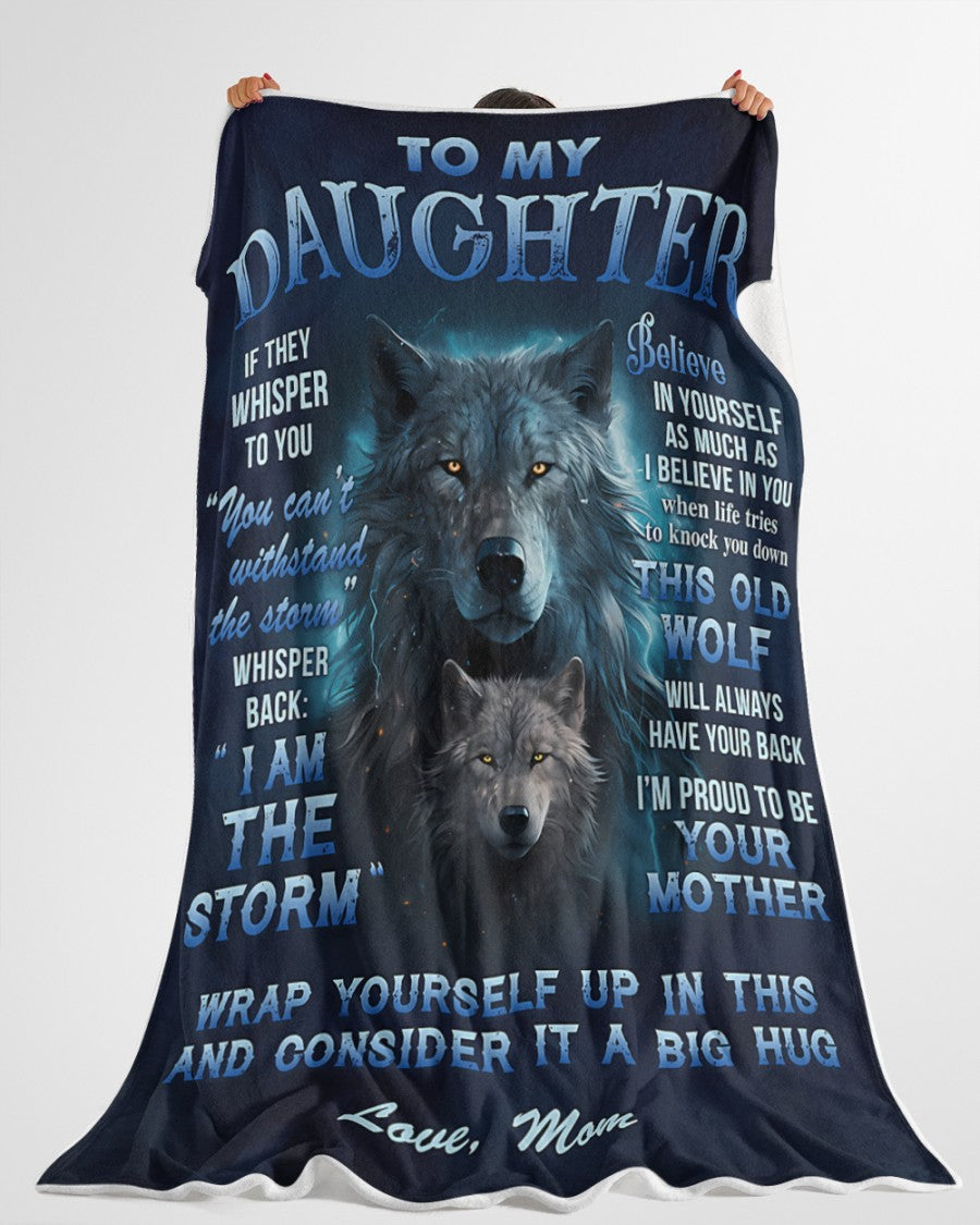 BLANKET FOR DAUGHTER – COMFORT & WARMTH GIFT FROM MOM Sherpa Fleece Quilt Blanket SNOW00 (SKUB12-97)