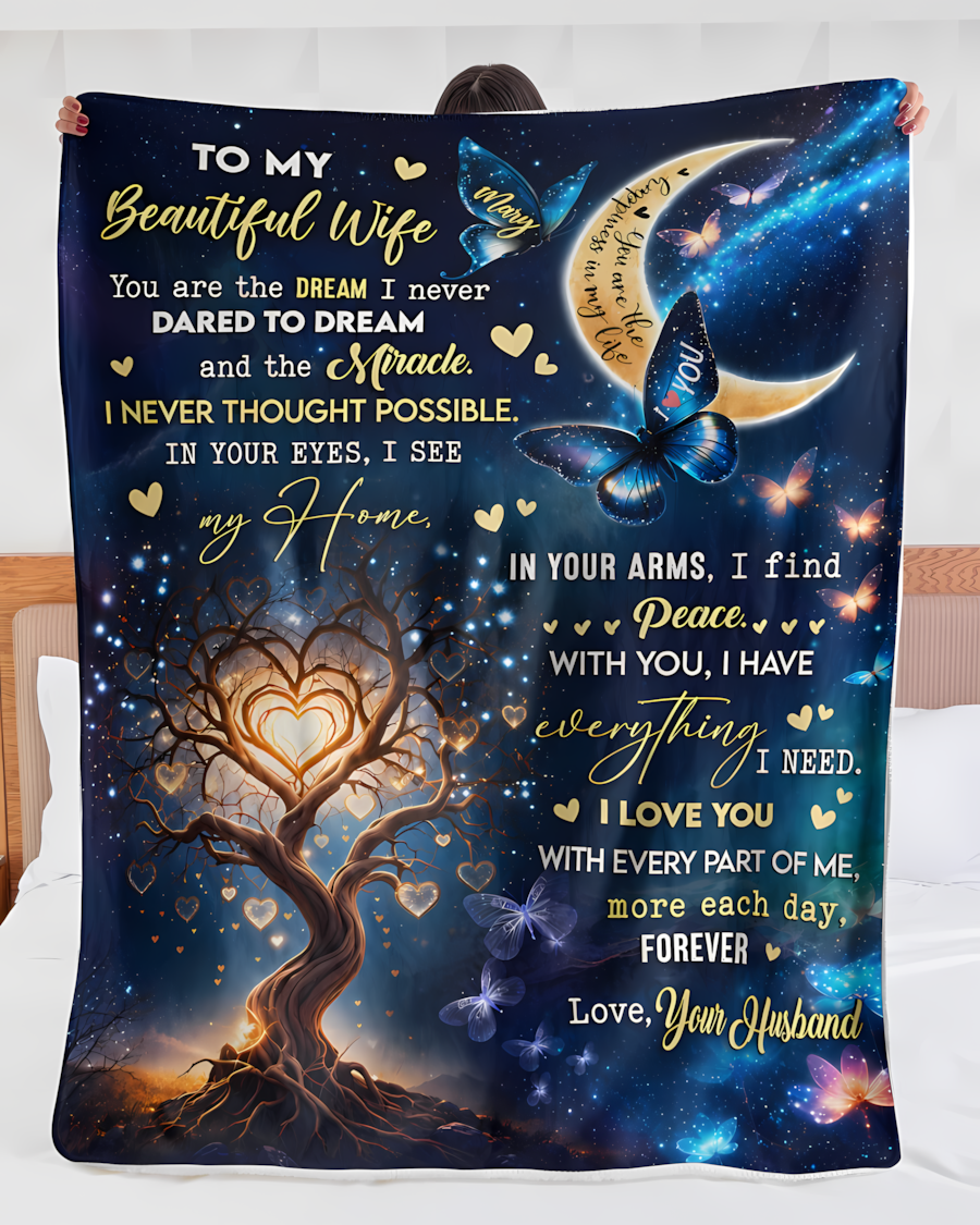 BLANKET FOR WIFE – COMFORT & WARMTH GIFT FROM HUSBAND- SNOW00 (SKU2609-188)