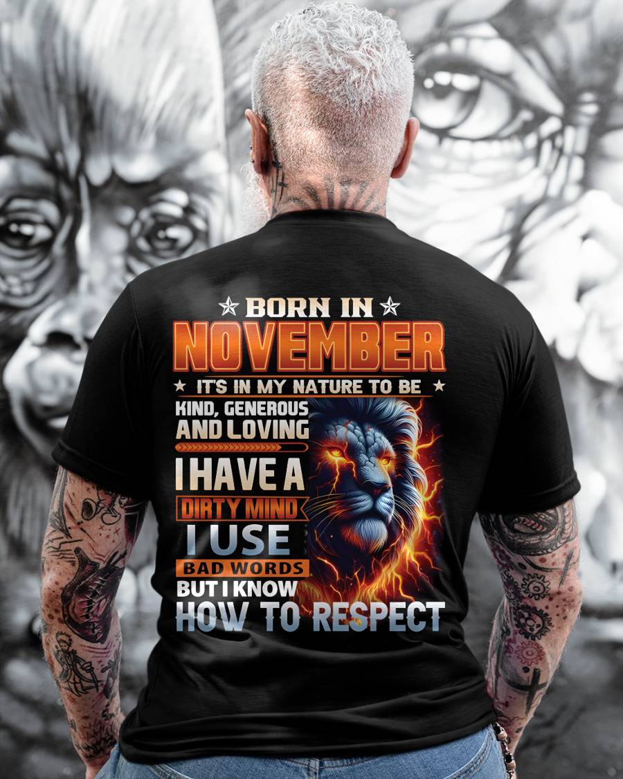 NOVEMBER, I KNOW HOW TO RESPECT – SNOW MALE11 (SKU08-84-11)