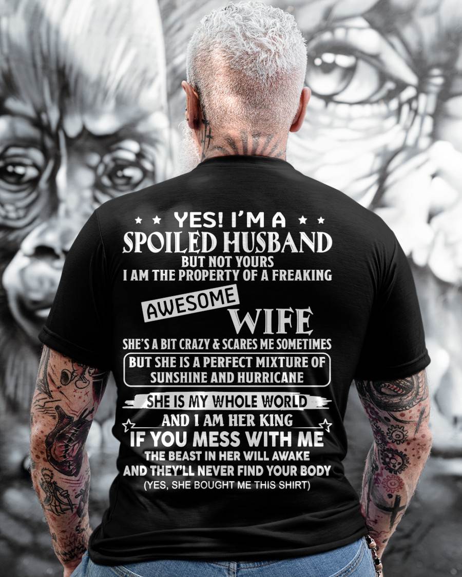I AM THE PROPERTY OF A FREAKING AWESOME WIFE Gift T Shirt from Wife for Husband – SNOW MALE00 (SKU12-232-00)