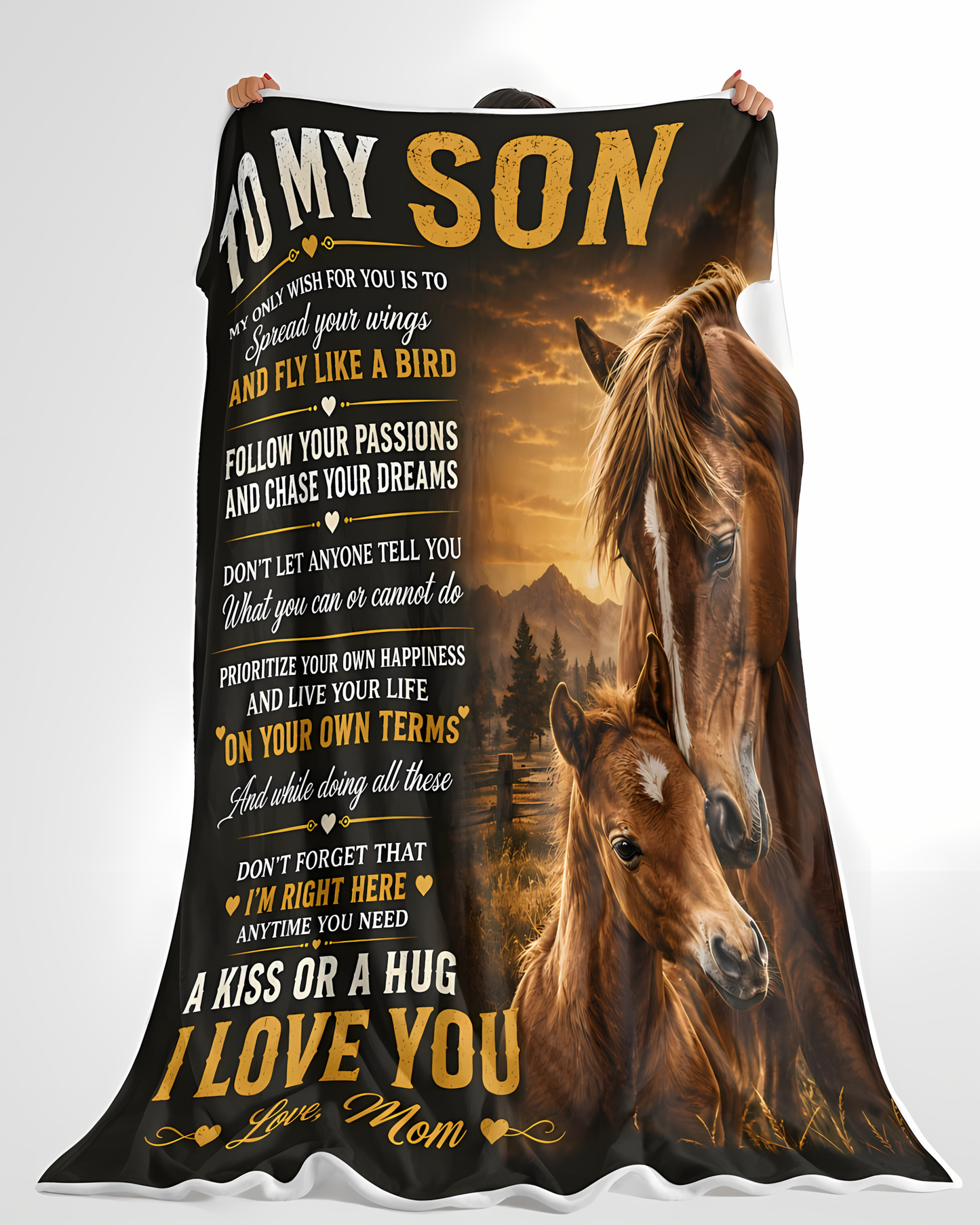 Special Gift For Your Son Blanket - From Mom (SKU2606-82)