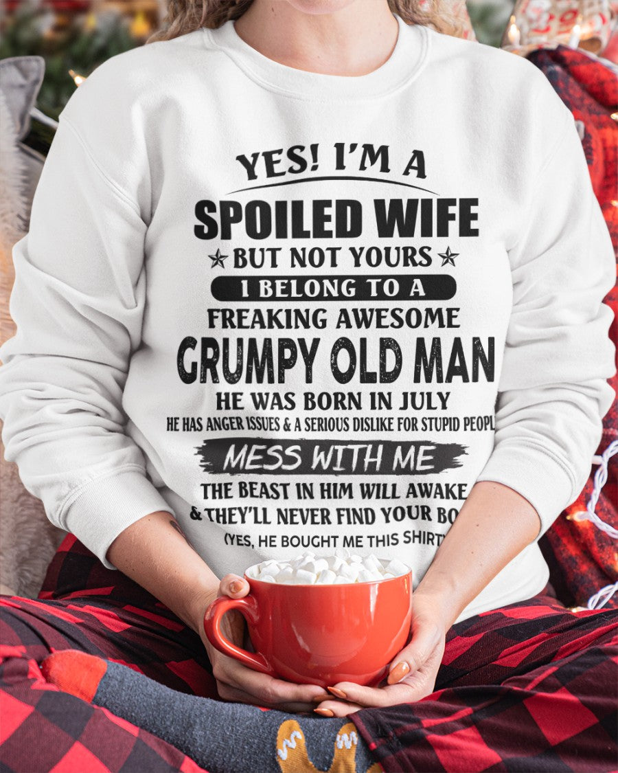 Grumpy Old Man July – Perfect gift for your wife From Husband – SNOW07 (SKU08-63-07)