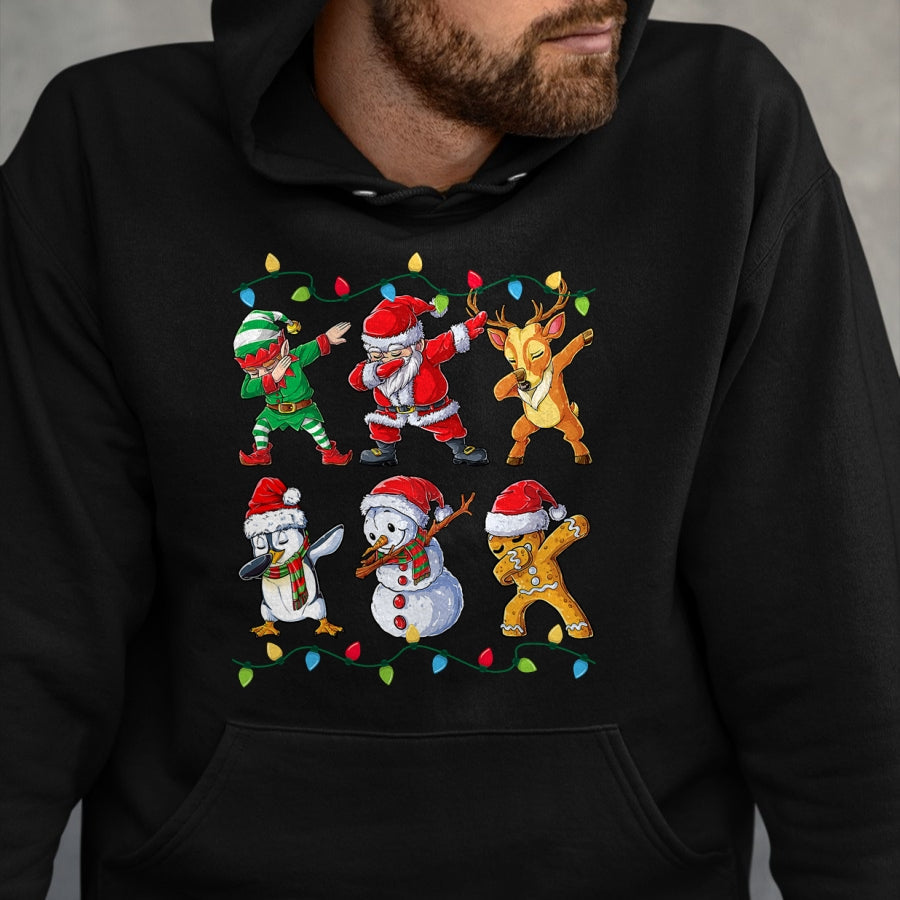 Dabbing Santa Elf Friends Christmas Boys Girls Men Xmas Dab T-Shirt - Christmas Unisex T-Shirt/Hoodie/Sweatshirt - SNOW00