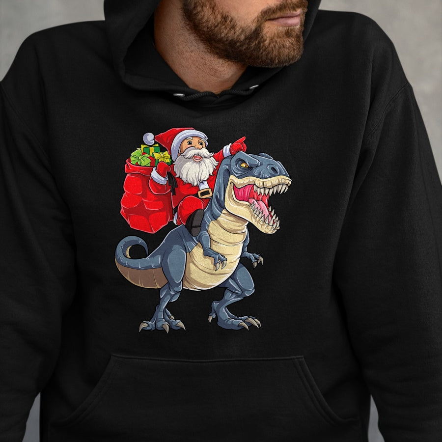 Dinosaur T rex Christmas Santa Boys Men Girls Xmas Squad T-Shirt - Christmas Unisex T-Shirt/Hoodie/Sweatshirt - SNOW00