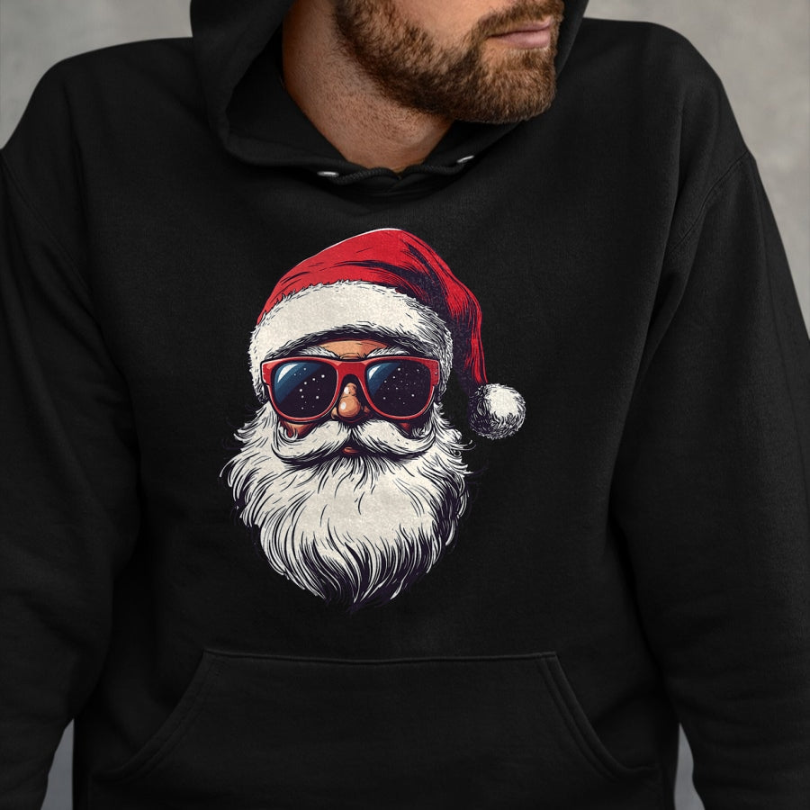 Cool Santa Claus Face Retro Sunglasses Christmas Men Boys T-Shirt - Christmas Unisex T-Shirt/Hoodie/Sweatshirt - SNOW00