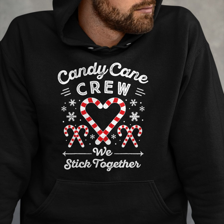 Christmas Candy Cane Heart Holiday Family Matching Pajama PJ T-Shirt - Christmas Unisex T-Shirt/Hoodie/Sweatshirt - SNOW00