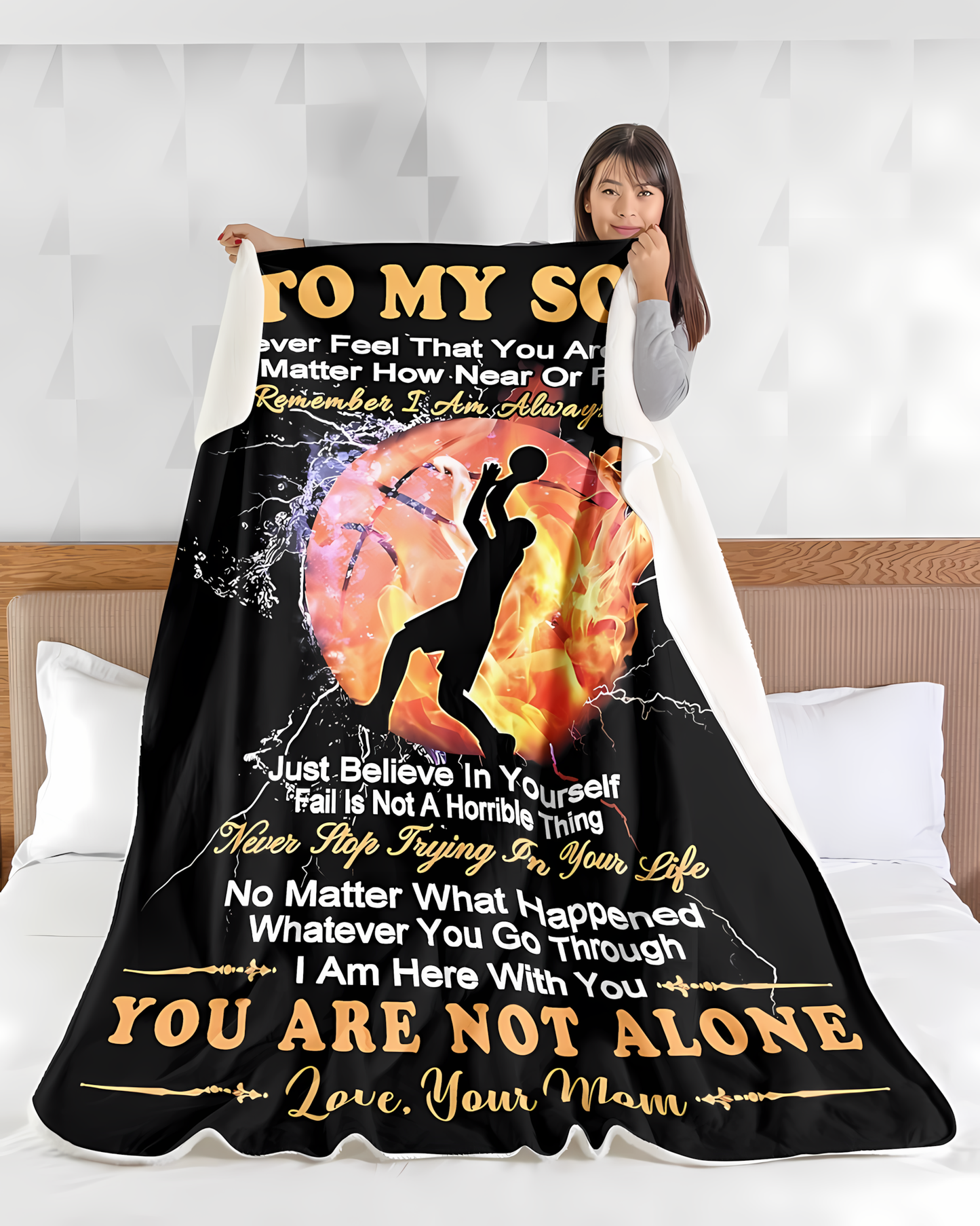 Special Gift For Your Son Blanket - From Mom (SKU2604-225)