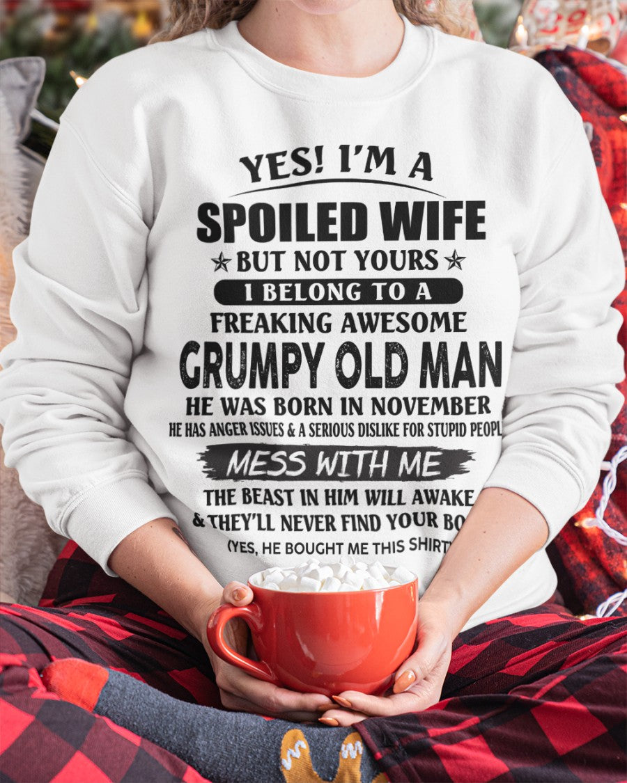 Grumpy Old Man November – Perfect gift for your wife From Husband – SNOW11 (SKU08-63-11)