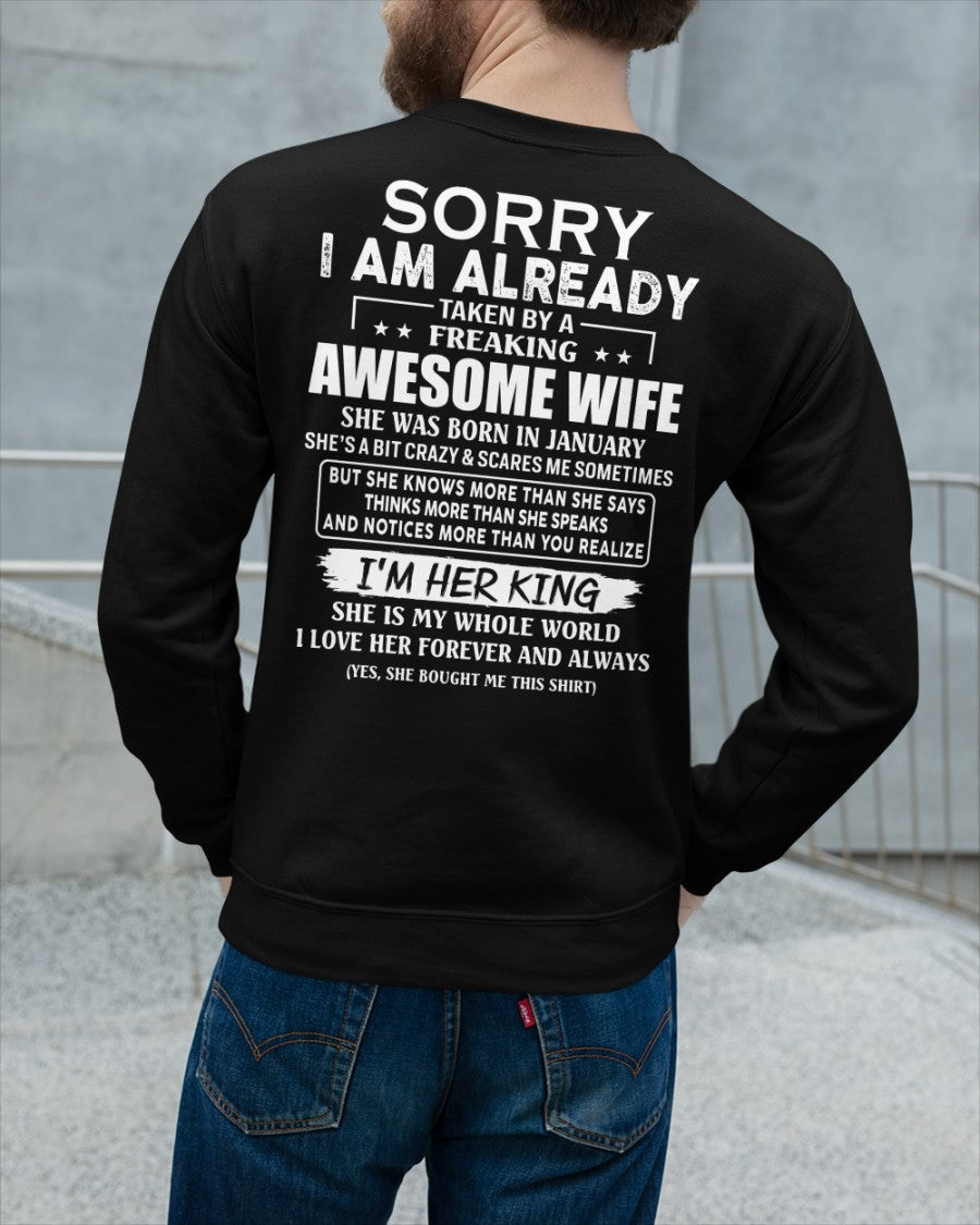 Awesome wife January - Perfect gift for your husband - SNOW01 (SKU68-79-01)