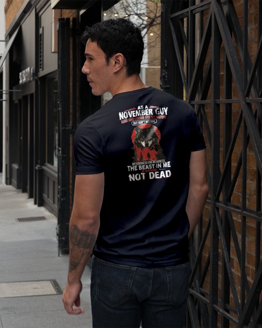 NOVEMBER - KIND AND LOVING ARE MY NATURE - BIRTHDAY T-SHIRT FOR MEN - SNOW11 (SKU26T-01-17-11)