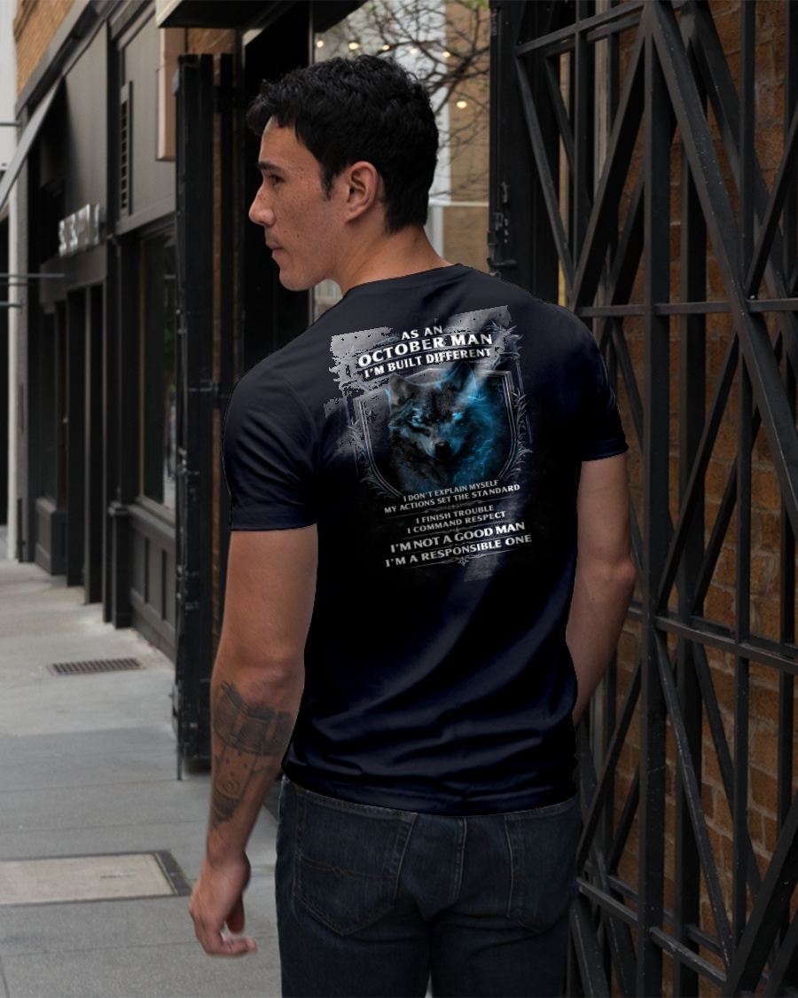 OCTOBER - BUILT DIFFERENT - BIRTHDAY T-SHIRT FOR MEN - SNOW10 (SKU12-301-10)